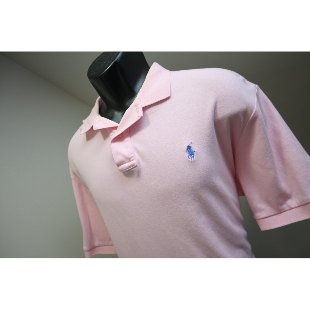 Polo Ralph Lauren Polo Shirt Mens Large Pink Short Sleeve Pony Logo Excellent